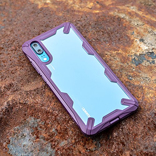 Ringke Funda Huawei P20, [Fusion-X] Ergonómico Protector TPU Back Claro PC [Protección contra Caídas de Grado Militar] La Tecnología de Absorción de Golpes Cover para P20 (2018) - Lilac Purple