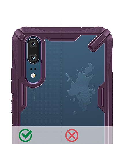 Ringke Funda Huawei P20, [Fusion-X] Ergonómico Protector TPU Back Claro PC [Protección contra Caídas de Grado Militar] La Tecnología de Absorción de Golpes Cover para P20 (2018) - Lilac Purple