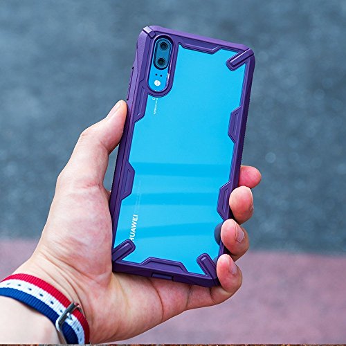 Ringke Funda Huawei P20, [Fusion-X] Ergonómico Protector TPU Back Claro PC [Protección contra Caídas de Grado Militar] La Tecnología de Absorción de Golpes Cover para P20 (2018) - Lilac Purple