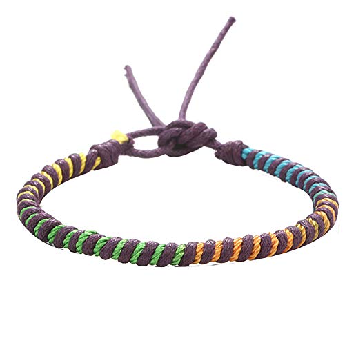 RIsxffp Moda Mujer Hombre Pulseras Cuerda Trenzada Pulsera Brazalete Pareja Regalo de la joyería 10#