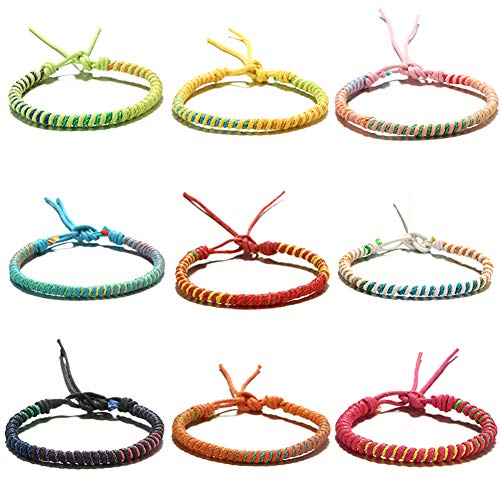 RIsxffp Moda Mujer Hombre Pulseras Cuerda Trenzada Pulsera Brazalete Pareja Regalo de la joyería 10#