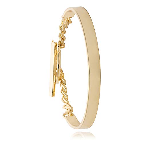 RIsxffp Pulsera Mujer,Minimalista Palanca Pulsera Regalo de cumpleaños de la joyería del Brazalete de Las Mujeres del Club Nocturno Punk White