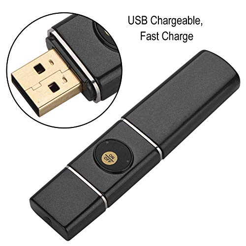 Rizador de pestañas con calefacción eléctrico portátil Larga duración Ojos naturales Pestañas Herramientas de maquillaje que se encrespan (Color : Black)