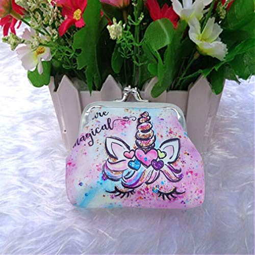 RLGPBON Pack 5 Unicornios Mochila con cordón/Maquillaje Bolsa/Collar de Cadena de aleación/Pulsera/5 Piezas de Lazos para el Cabello Unicornio/Unicornio Drawstring Gift para niñas