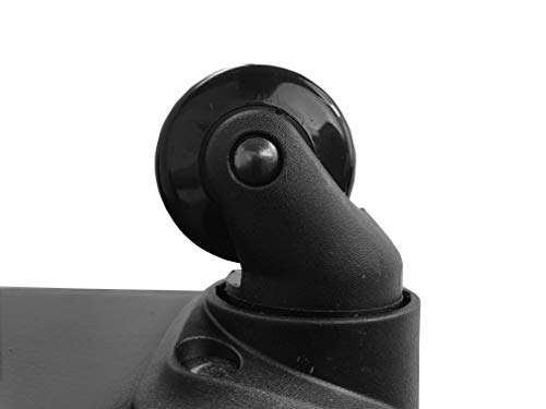 Roamlite RLPC9144K - Maletín de viaje con 4 ruedas, tamaño de equipaje de mano, con ruedas, para negocios, con doble combinación de cerraduras en piel sintética de poliuretano, color negro