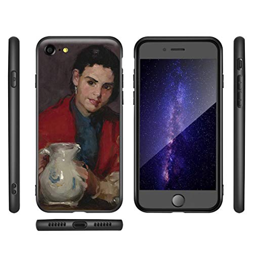 Robert Henri paral iPhone SE(2020)/iPhone 7/8/Estuche para teléfono móvil Artes/Impresión Giclee UV Cubierta del teléfono(Segovia Girl Holding Pitcher)