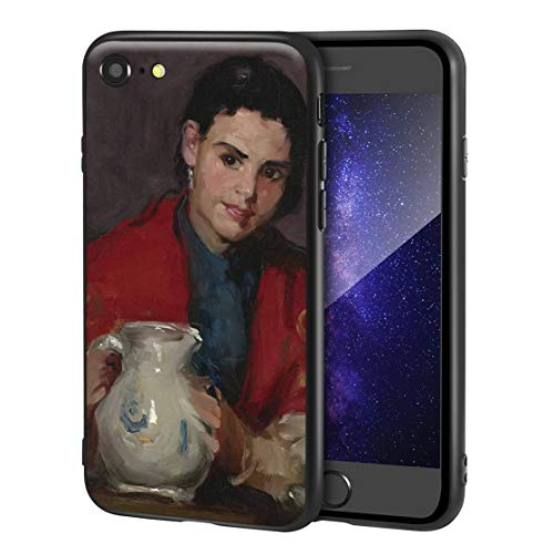 Robert Henri paral iPhone SE(2020)/iPhone 7/8/Estuche para teléfono móvil Artes/Impresión Giclee UV Cubierta del teléfono(Segovia Girl Holding Pitcher)