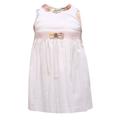 Roberto Cavalli 8606R Vestito Bimba Abito Bianco Dress Kid [3 Months]