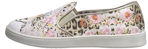 Roberto Cavalli Junior Slip-ON - Zapatilla Deportiva de Raso niña, Color Beige, Talla 36