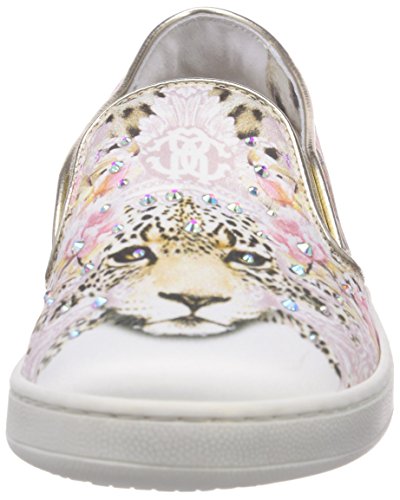Roberto Cavalli Junior Slip-ON - Zapatilla Deportiva de Raso niña, Color Beige, Talla 36