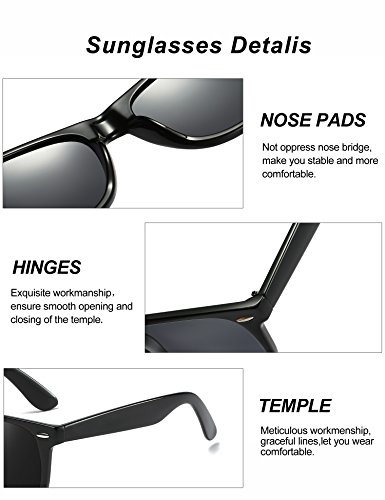 Rocf Rossini Gafas de Sol para Hombres Polarizadas Vintage Gafas Mujer Conducción Retro CAT.3 Protección UV400 (Tortuga/Marrón)