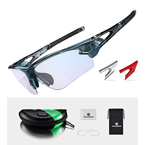 ROCKBROS Gafas de Sol Fotocromáticas Protección UV 400 Anti Azul para Interiores y Exteriores Ordenador Lectura Ciclismo y Deportes al Aire Libre para Hombre y Mujer