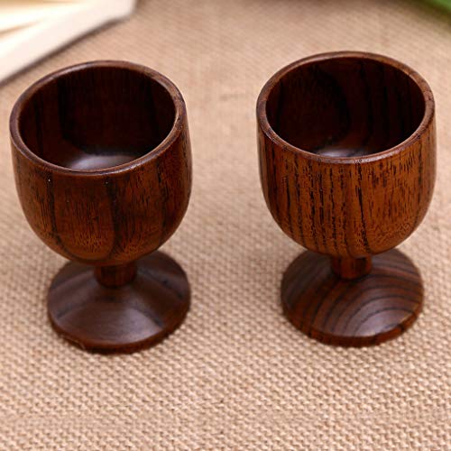 Rolin Roly 11ml Copa de Vino Hecho a Mano de Madera Taza Tazas de Té Decorativo Copas Tazas de CaféJuego de Regalo de Goblet