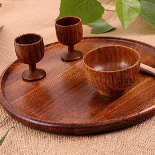 Rolin Roly 11ml Copa de Vino Hecho a Mano de Madera Taza Tazas de Té Decorativo Copas Tazas de CaféJuego de Regalo de Goblet