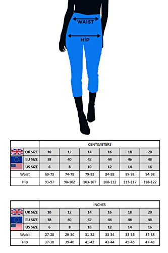 Roman Originals Pantalón Capri elástico de bengalina para Mujer - Pantalón de Corte cónico Estilo años 50, Malla para Verano, Opaca, cómoda y elástica - Khaki - 48