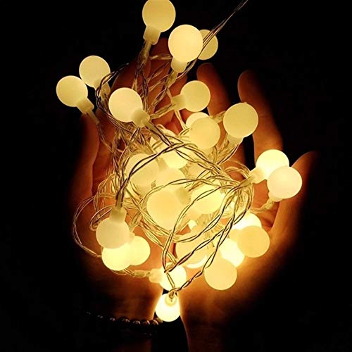 Romantisch 1,2 M 3M 6M 10M Kirsche Bälle Fee cadena Dekorative Lichter Batterie betrieben Hochzeit Weihnachten exterior Terrasse girlande Dekoration Weihnachtsdekoration (Color : Multicolor)