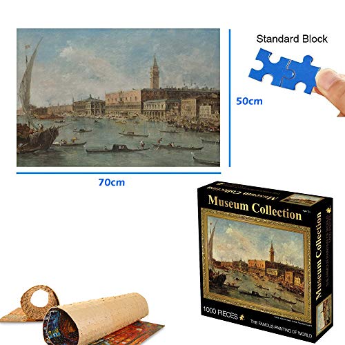 Rompecabezas Adultos 1000 Piezas Puzzles Encajables - 700mm x 500mm - (Ocupado Puerto en Venecia)