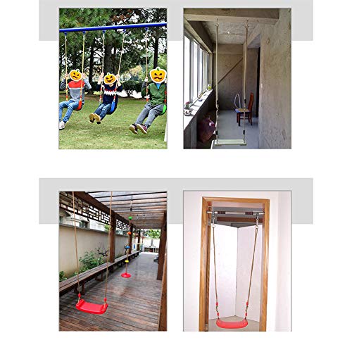 Rong-- Columpio De Plástico para Adultos Niños con Cuerda Ajustable Columpio Colgante Infantil para Jardín Exterior Y Interior, Carga De 200 Kg