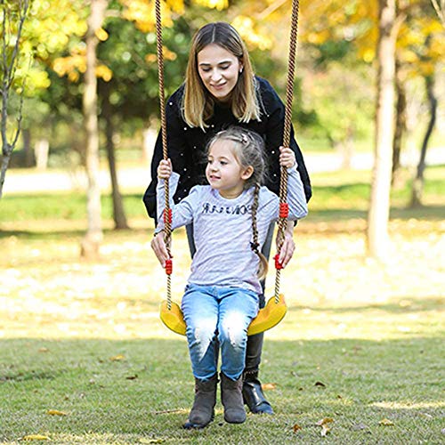 Rong-- Columpio De Plástico para Adultos Niños con Cuerda Ajustable Columpio Colgante Infantil para Jardín Exterior Y Interior, Carga De 200 Kg