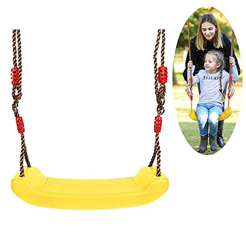 Rong-- Columpio De Plástico para Adultos Niños con Cuerda Ajustable Columpio Colgante Infantil para Jardín Exterior Y Interior, Carga De 200 Kg