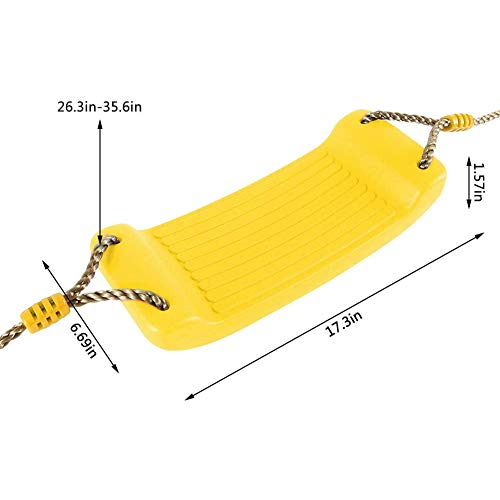 Rong-- Columpio De Plástico para Adultos Niños con Cuerda Ajustable Columpio Colgante Infantil para Jardín Exterior Y Interior, Carga De 200 Kg