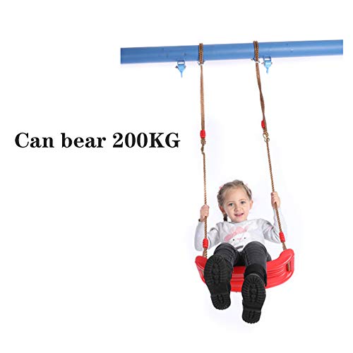 Rong-- Columpio De Plástico para Niños Fuerte Y Seguro Asiento De Columpio con Cuerda Ajustable Diseño Especial Puede Soportar 200 Kg Exterior Y Interior