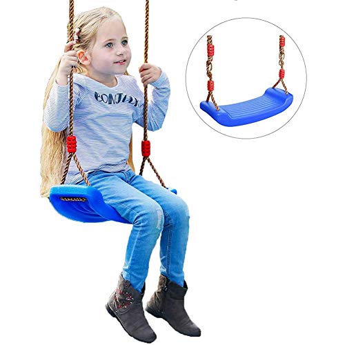 Rong-- Columpio De Plástico para Niños Fuerte Y Seguro Asiento De Columpio con Cuerda Ajustable Diseño Especial Puede Soportar 200 Kg Exterior Y Interior