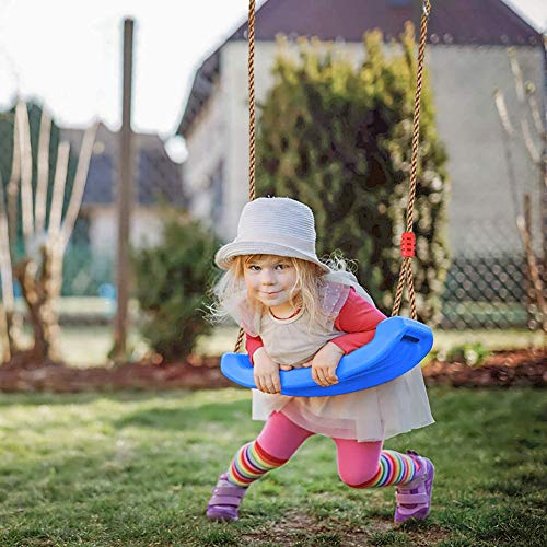Rong-- Columpio De Plástico para Niños Fuerte Y Seguro Asiento De Columpio con Cuerda Ajustable Diseño Especial Puede Soportar 200 Kg Exterior Y Interior