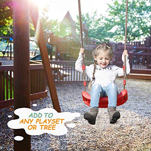 Rong-- Columpio Infantil De Plástico con Cuerdas Altura Ajustable para Jardín Exterior Interior Patio Trasero Fitness Al Aire Libre para Niños Y Niñas