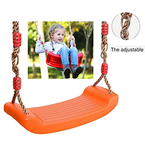Rong-- Columpio Infantil De Plástico con Cuerdas Altura Ajustable para Jardín Exterior Interior Patio Trasero Fitness Al Aire Libre para Niños Y Niñas