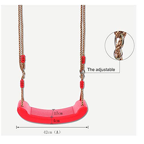 Rong-- Columpio Infantil De Plástico con Cuerdas Altura Ajustable para Jardín Exterior Interior Patio Trasero Fitness Al Aire Libre para Niños Y Niñas
