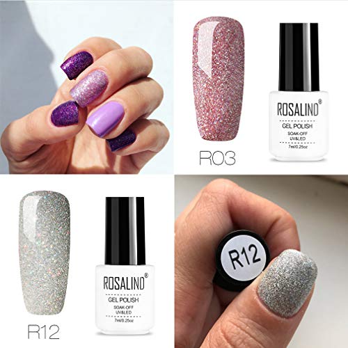 Rosalind Esmaltes permanentes de uv y led de uñas de gel Soak Off UV & LED Rainbow Color Series Gel Barniz