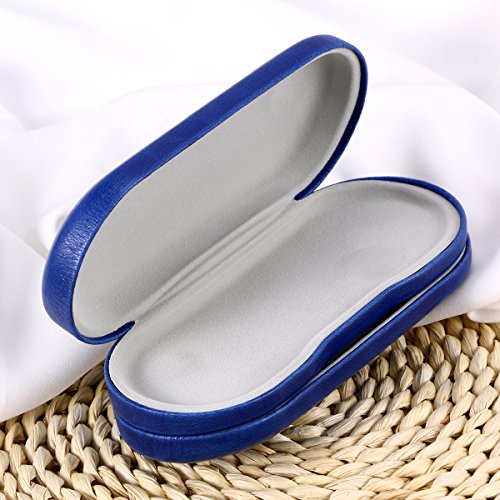Rosenice - Funda rígida 2 en 1 para gafas y lentes de contacto portátil para estuche de viaje (azul)