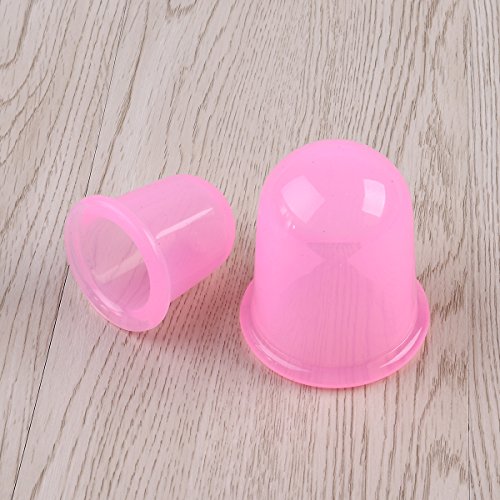 ROSENICE Terapia Cupping Cups silicona Cupping herramienta de masaje Props Alivio del dolor 4pcs (Pink)