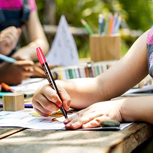 Rotuladores Metálicos, 20 Colores Rotuladores punta Acrylic 1-2mm Tip para Tela,Pintar Piedras,Metal, Madera, Vidrio,Huevo de Pascua,DIY