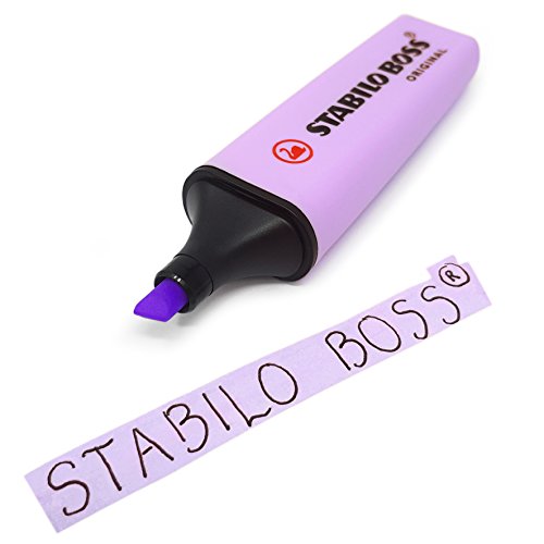 Rotuladores Stabilo Boss, colores pastel, juego de 3: morado, rosa y turquesa