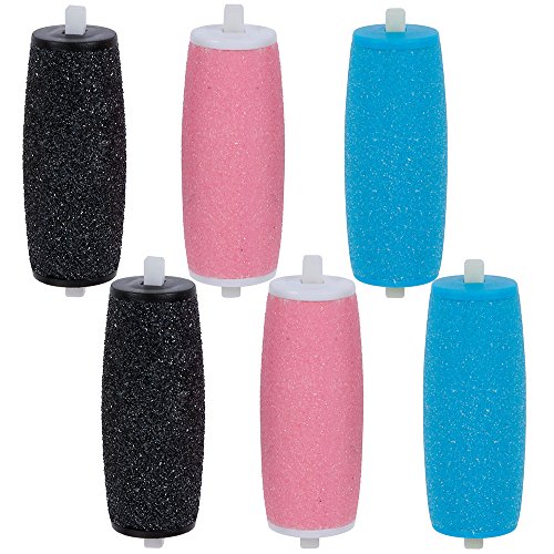 Rovtop 6x Removedor de piel dura Reemplazo grueso Rodillos Cabezales para Scholl Velvet Smooth Express