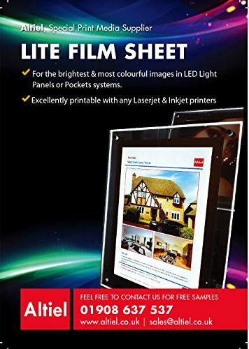 RTL49 - 10 hojas x A3 Paquete con muestras de pedido (10 hojas) diseño de Lit papel - / Lite de pantalla para luz LED bolsillo, Lightbox, luz paneles