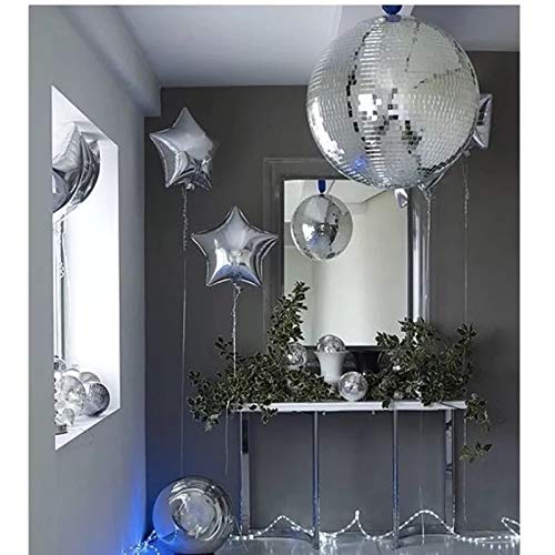 RUINUO - Espejo de cristal real autoadhesivo para manualidades, diseño de mosaico, azulejos 1M Length plata