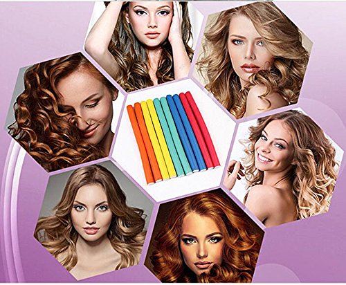 Rulos flexibles,Paquete de 42 Dormir Herramienta de esponja de espuma de bricolaje Para todo tipo de cabello húmedo o seco, Rizadores de pelo de espuma para mujeres y niñas