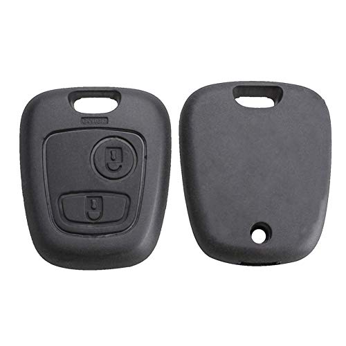 RUNGAO - Carcasa para llave de coche compatible con Peugeot 107 207 307 407 106 206 306 406