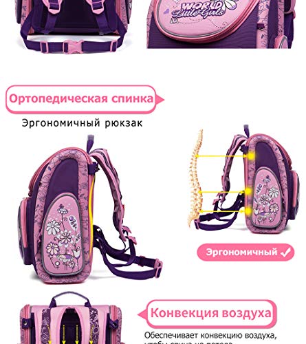 Rusia Kids School Bags Niños Ortopédicos Mochila Escolar Impermeable para niñas de escuelas primarias de Grado 1-4 Bolsas 7
