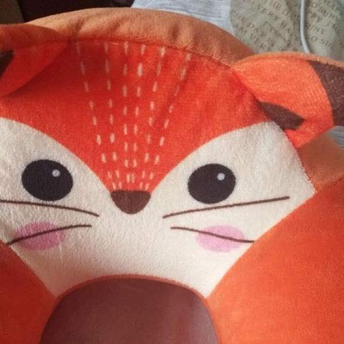 RYHON6 Almohada en forma de U con forma de U para reposacabezas de viaje para niños y niñas cuello Chinchilla siesta almohada anime en forma de U, adecuado para niños adultos RYH (color naranja zorro)