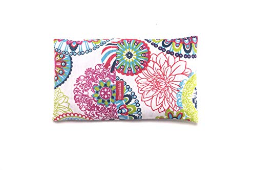 Saco Térmico de Semillas aroma Lavanda, Azahar o Romero tejido Flores Multicolor (Lavanda, S (23 x 15 CM) Con Funda)