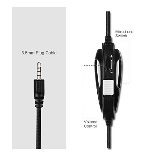 Sades sa810 3.5 mm Jack over Auriculares estéreo Bass Gaming Headset Auriculares con mic Noise Isolating Volumen para Nueva Xbox un PS4 PC Laptop MAC iPad iPod