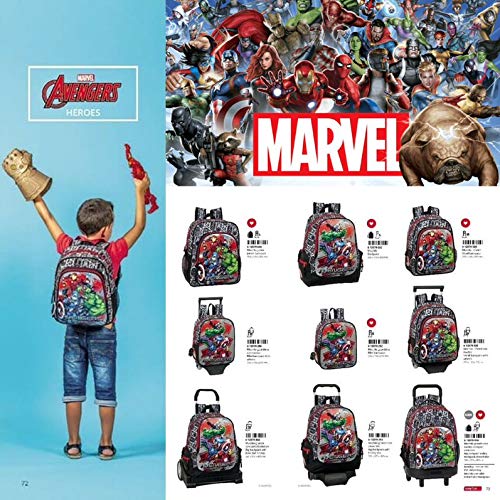 safta 812079744 Estuche portatodo Triple Escolar Avengers, Multicolor