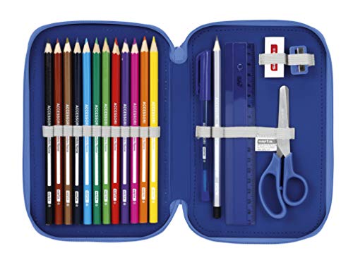 Safta Estuche, Niños Unisex, Azul Marino, 13.5 x 20.5 x 4.5