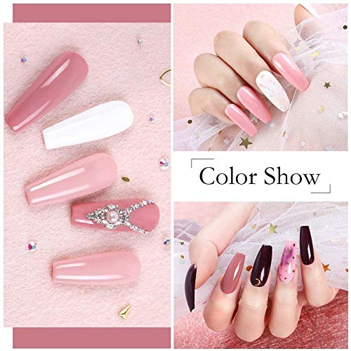 Saint-Acior 8PCS Esmalte de Uñas Semipermanente Uñas de Gel Soak off 8ml Nail Dryer 36W UV/LED Lámpara Uñas Secador de Uñas Top Coat Base Coat Manicura Kit