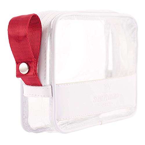 Saint Maniero Bolsa cosméticos Transparente I Neceser Transparente con Cremallera I Bolsa de Aseo 1 litro I Bolsa de Viaje Aprobado por la TSA I Organizador de Viaje Transparente