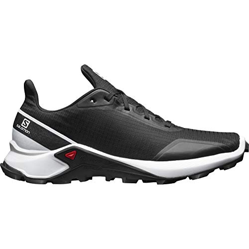 Salomon Alphacross, Zapatillas de Trail Running para Hombre, Negro (Black/White/Monument), 43 1/3 EU